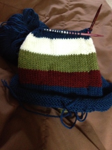 Last of three Campus Beanies -- almost done!